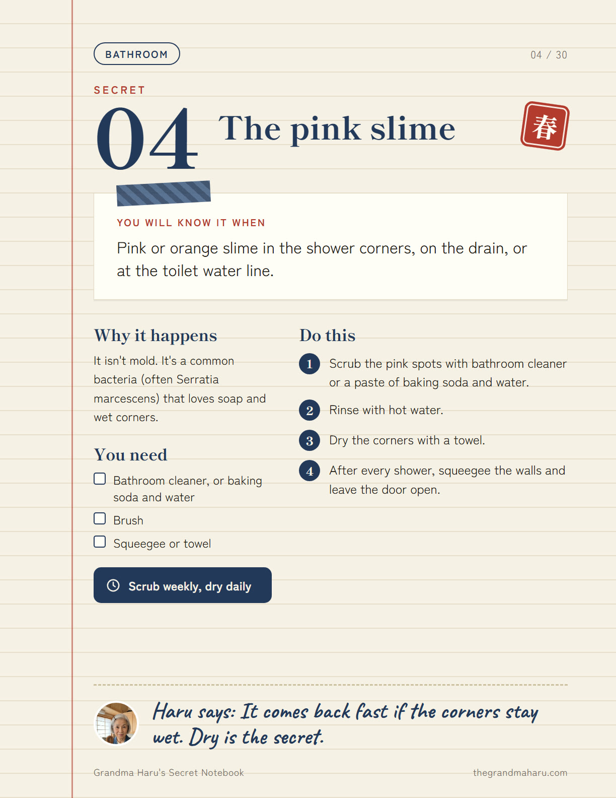 Notebook page: the pink slime